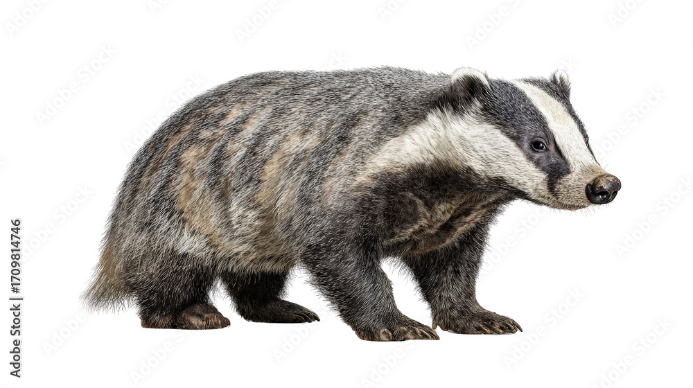 Naklejka premium Prehistoric giant badgerTransparent background, PNG file