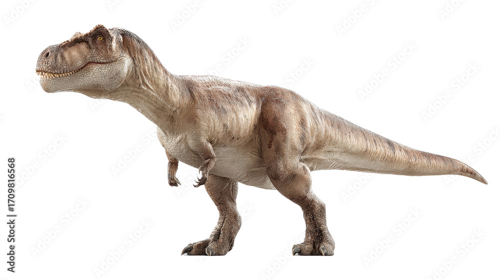 Fototapeta premium Jurassic-style dinosaur poseTransparent background, PNG file