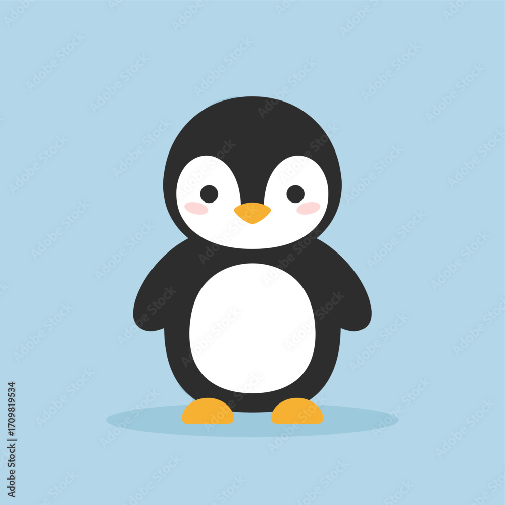 Obraz premium Cute Vector of Little Penguin