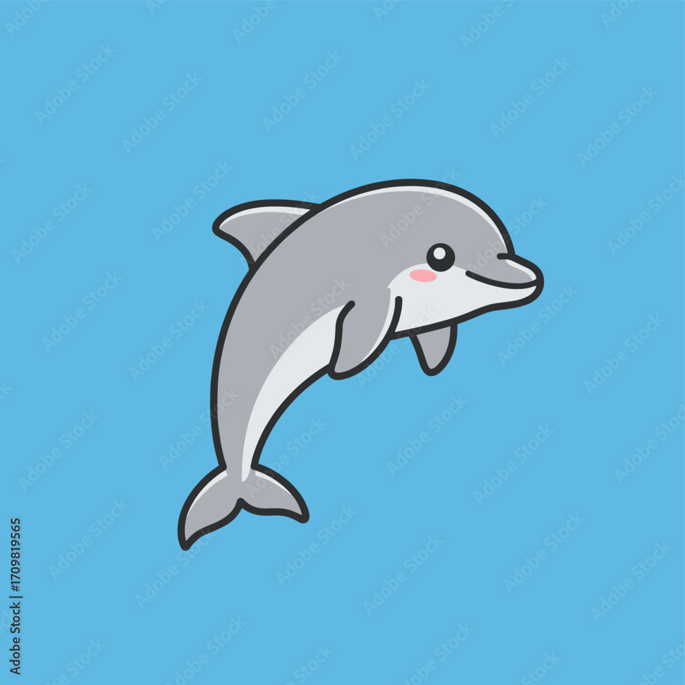 Fototapeta premium Cute Vector of Dolphin