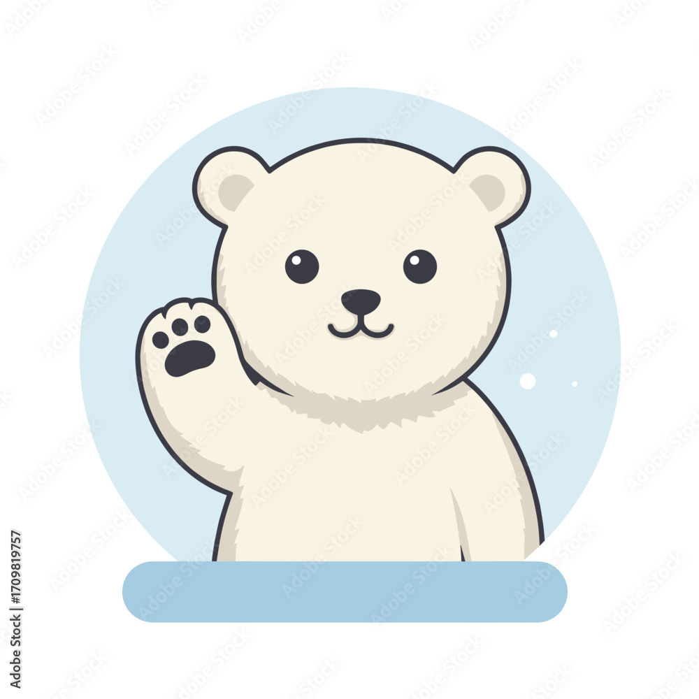 Fototapeta premium Cute Vector of White Bear