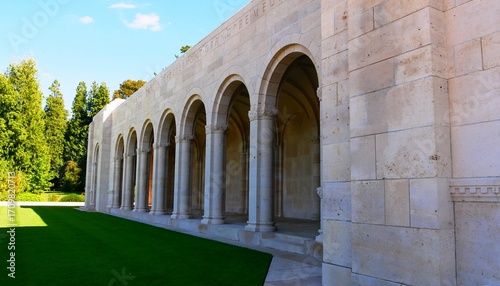 Chapelle du cimetière américain de Romagne-sous-Montfaucon dans la Meuse France Europe