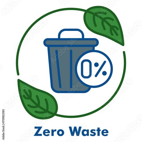 Zero Waste Line Color Icon Style