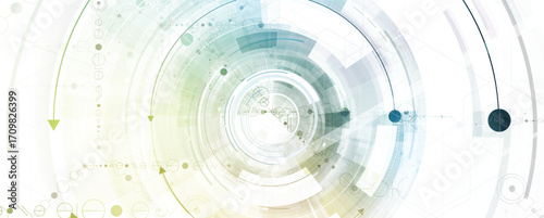 Technology and science innovation circle business background