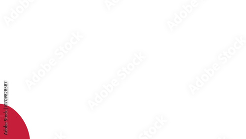 Abstract minimalist design featuring a vibrant red curve on a pristine white background, suitable for graphic design, branding, and modern backdrops.