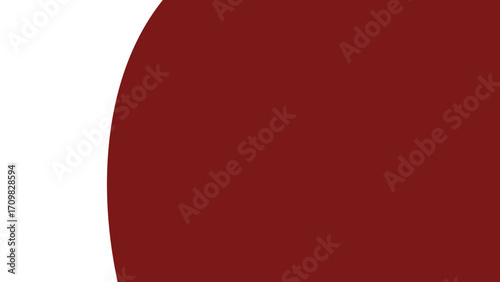 Clean abstract background with a smooth dark red curve against a pure white space, ideal for modern design, branding, or website elements.