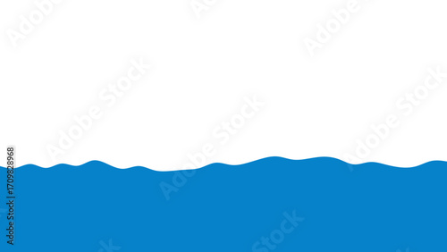 Abstract blue wave graphic on a clean white background, symbolizing water, oceans, and liquids. Ideal for design elements, health, travel, or environmental concepts.