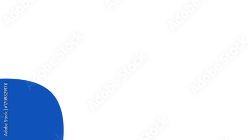 Minimalist design with a vibrant blue quarter-circle on a clean white background, ideal for abstract concepts, graphic layouts, or corporate branding.