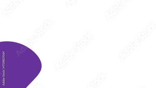 Abstract purple curvilinear shape providing a modern and minimalist design element on a clean white background. Ideal for graphic resources, branding, and presentation backdrops with ample copy space.