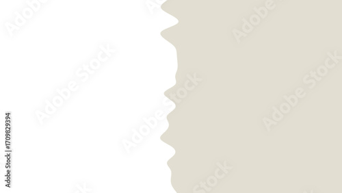 Clean, minimalist background featuring a soft, wavy vertical line dividing white space from a light neutral beige. Ideal for modern design, branding, or subtle overlays.