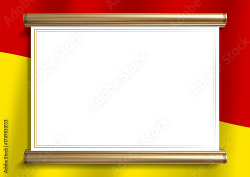 horizontal frame and border with Macedonian flag