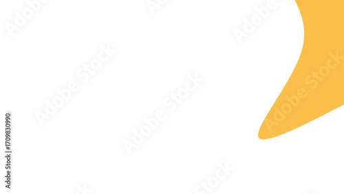 Modern abstract background featuring a warm yellow organic shape on a clean white field, offering spacious copy space for text or design elements.