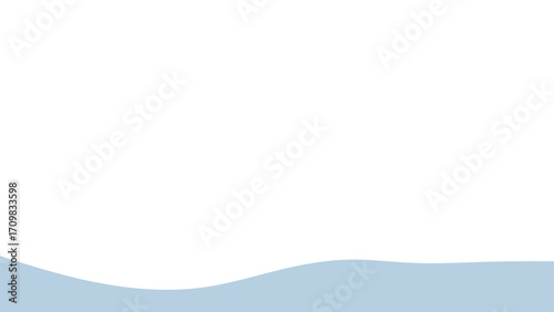 Minimalist background with a gentle, flowing blue wave on white. Ideal for web design, presentations, and graphic projects requiring clean copy space.