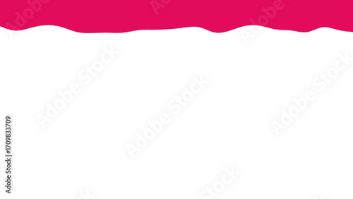 Dynamic fuchsia wavy border on a clean white background. Ideal for creative designs, presentations, branding, or website headers, conveying energy and modernity.