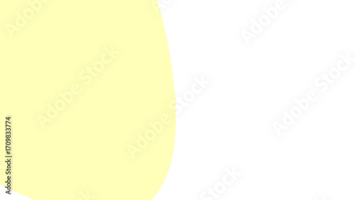 Minimalist abstract design featuring a smooth, light yellow curved shape against a pristine white background. Ideal for modern backdrops, graphic elements, or simple creative projects.