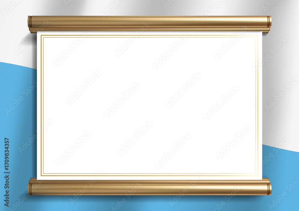 Fototapeta premium horizontal frame and border with Sammarinese flag