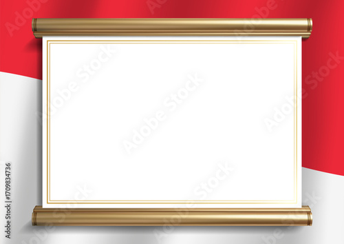 horizontal frame and border with Singaporean flag