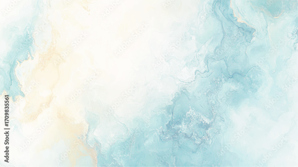 Fototapeta premium Blue watercolor vector background. Abstract hand paint square stain backdrop