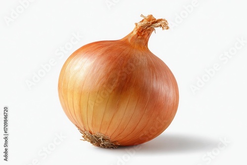 Wallpaper Mural Single onion, light orange hue, sits on a white background Torontodigital.ca