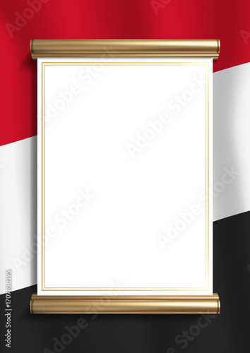vertical frame and border with Egyptian flag