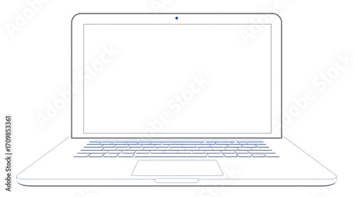 laptop isolated on white background