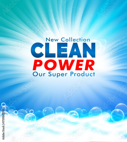 Detergent powder packet adversting design