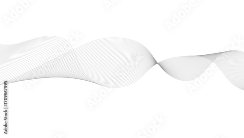 Abstract wave element for design. Digital frequency track equalizer. Stylized line art background. Vector illustration. Wave with lines created using blend tool.