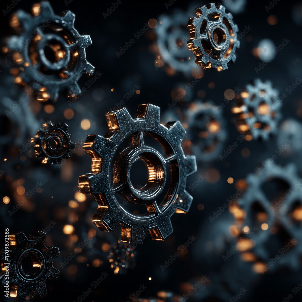 abstract background with gears