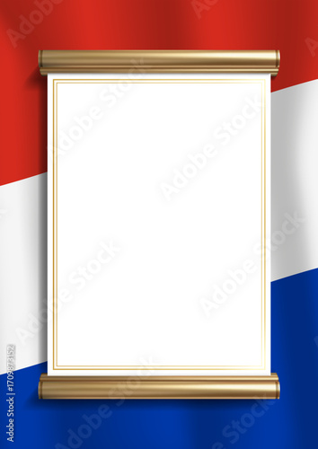vertical frame and border with Paraguayan flag