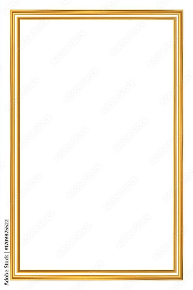 Obraz premium Gold picture frame, simple and elegant