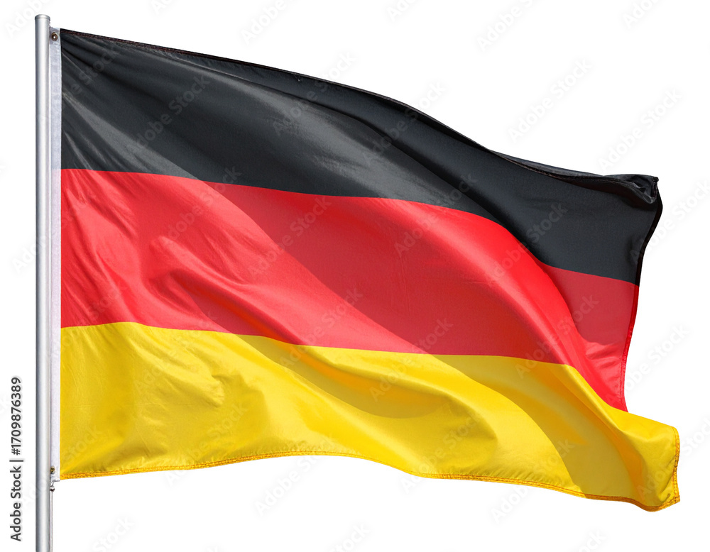 Naklejka premium Flag of Germany isolated on transparent or white background