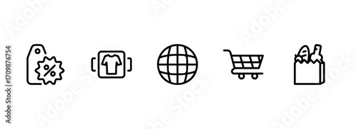 A Collection of Icons for Global E commerce and Retail Purchases