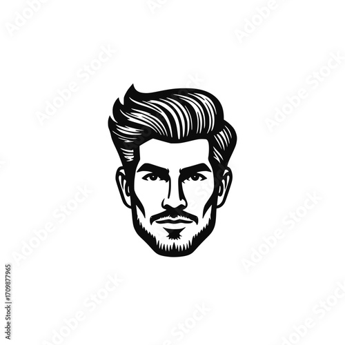 Handsome man with beautiful hair