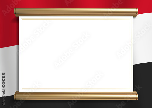 horizontal frame and border with Syrian flag