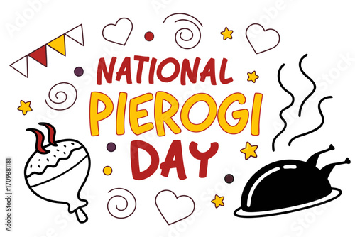 NATIONAL PIEROGI DAY vector illustration