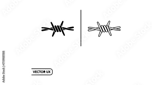 Barbed wire illustration shows sharp security and protection concept.