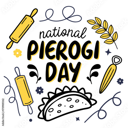 NATIONAL PIEROGI DAY vector illustration