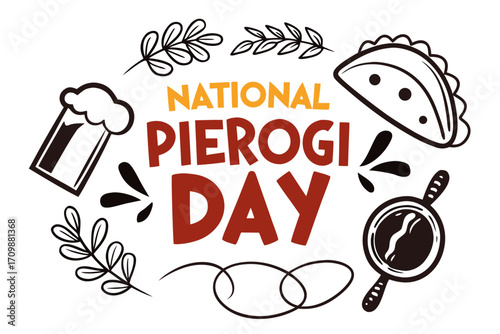 NATIONAL PIEROGI DAY vector illustration
