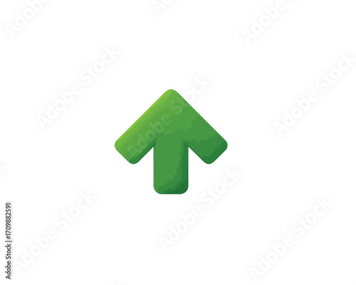 단순 벡터 스타일의 위쪽을 가리키는 녹색 화살표