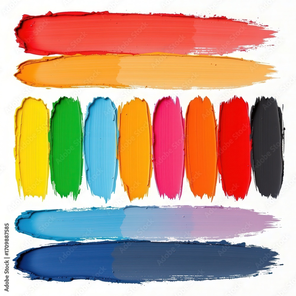 Fototapeta premium Colorful Paint Strokes Artistic Background for Creative Projects