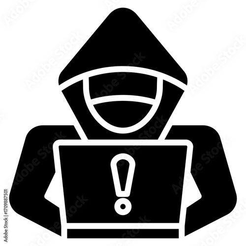 Hacker glyph icon