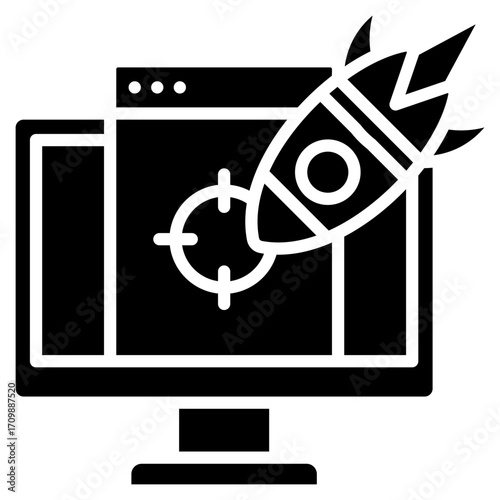 Ddos glyph icon
