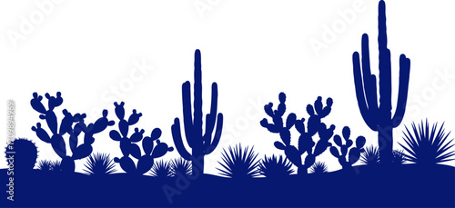 majestic desert cactus silhouette southwestern botanical art print, arizona landscape, nature graphic design, isolated on transparent background