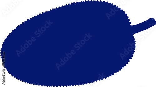 midnight blue jackfruit silhouette tropical nights, exotic fruit design, art, isolated on transparent background
