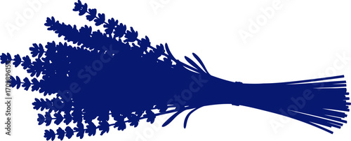 midnight blue lavender bunch a serene silhouette of summers gentle fragrance, isolated on transparent background