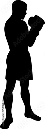 Kickboxing Silhouettes Vector | Martial Arts Fighter Poses | Sports Training Illustration