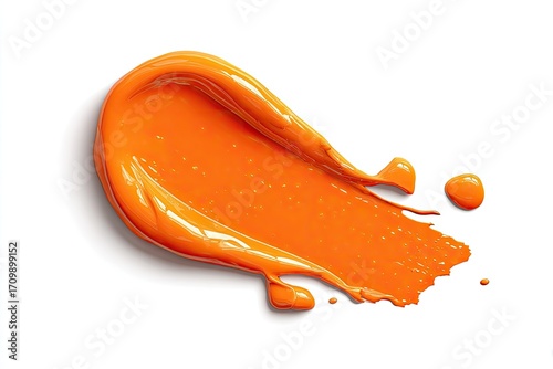 Vibrant orange paint swatch