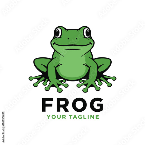 Frog logo design vector illustration