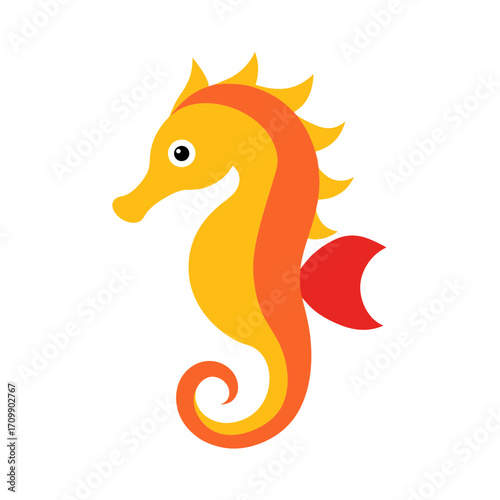 vector illustration of seahorse.