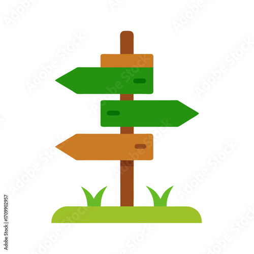 direction road sign with arrow